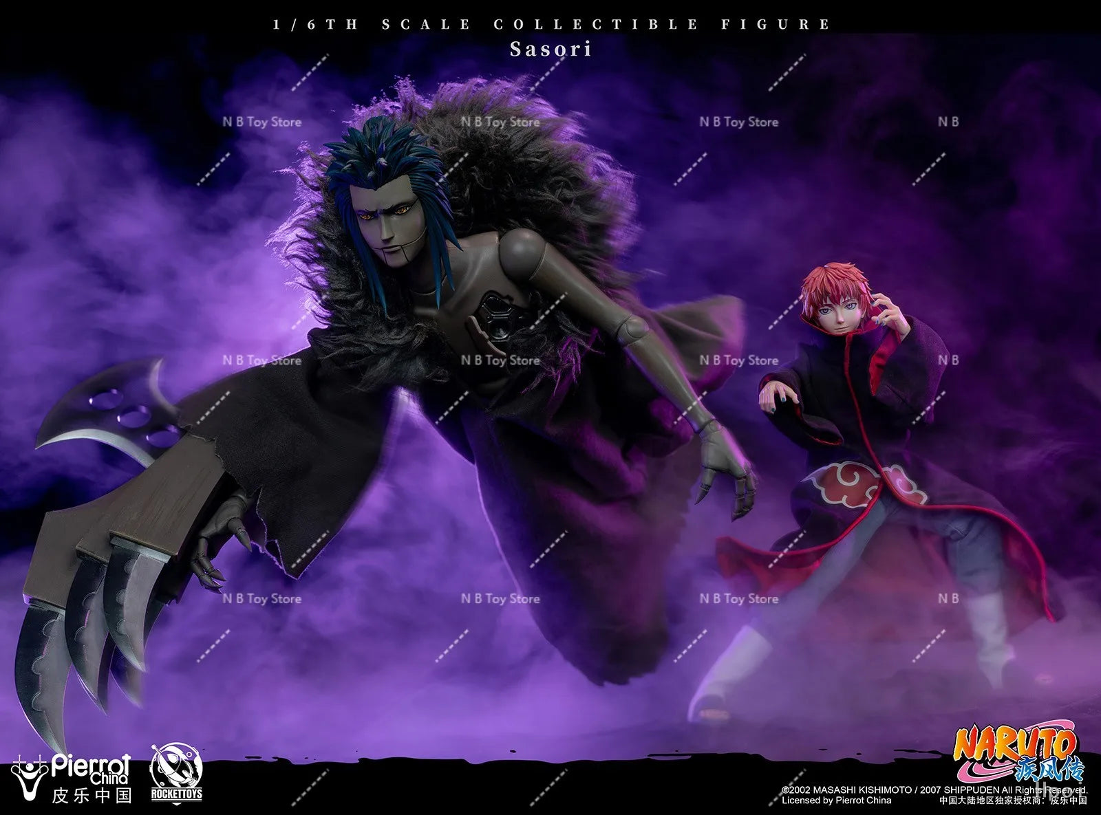In Stock RocketToys ROC 1/6 Scale Naruto Shippuden Akatsuki Sasori PVC 27cm Anime Action Figure Model Model Toy Collection Gift