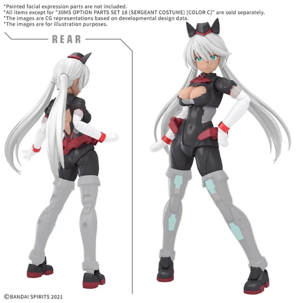 Bandai 30 MINUTES SISTERS Model kit Original 30MS SIS-H00 Sestier [Color C] Action Figure Toys Model Gifts for Children