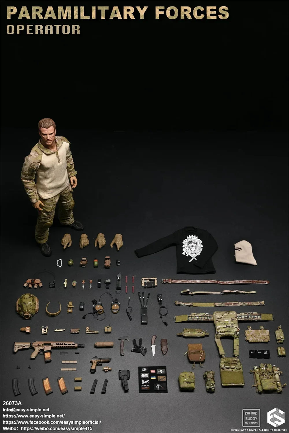 Neu eingetroffen 1/6 EASY&SIMPLE ES 26073A FOG Operation Unit Männliche Puppe Kompletter Satz Spielzeug Modell ca. 30 cm Geschenk für Fans zum Sammeln