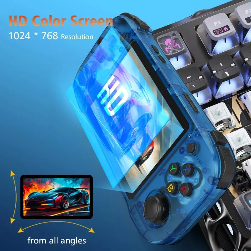 FUNKIDDY R46H  Handheld Video Game Console Retro Game Open-Source ARKOS 2.0 4.2 Inch IPS Screen 128G 20000+ Gaming Kids gifts