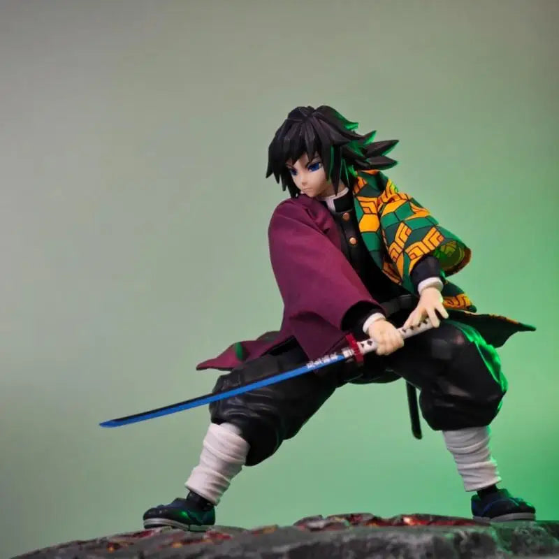 Demon Slayer Anime Tomioka Giyuu New Shf Handmade Kimono Clothes Clothing Is Suitable for 1/12 Size Movable Humanoid Toys
