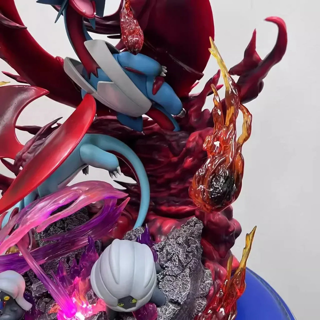 36cm Pokemon Anime Figure Salamence Bloodwing Evolutionary Scenario Luminous Model Decoration Collection Birthday Gift Toys Kids