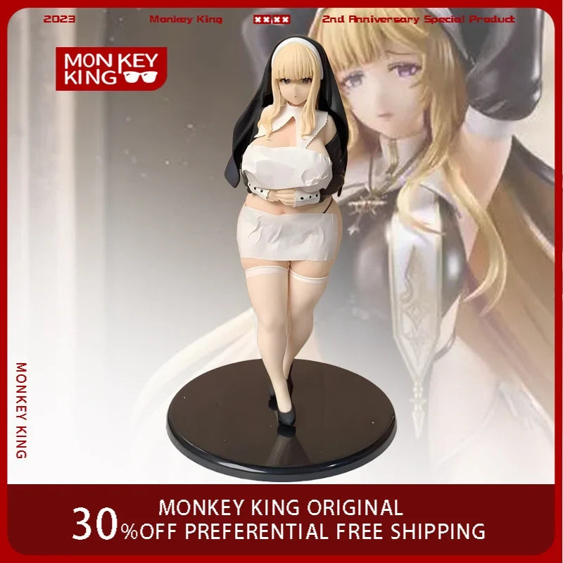 26cm Beautiful Girl Figure Nun Fatty Cute Beautiful Sexy Anime Collectible Model Pvc Desktop Decorations Holiday Gifts Kids Toys