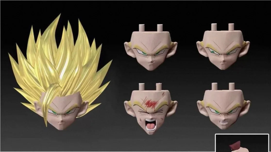 In stock HM&AIR Studio Dragon Ball Super Son Gohan Head Sculpt SSJ2 Action Figure Collectible Anime Figurine Toy Gift