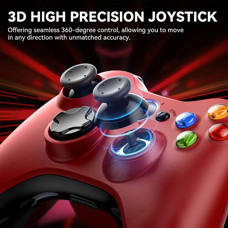 Gamepad For Xbox 360/Slim/Window 7/8/10 2.4G Wireless Controller Gaming Joystick 6-Axis Gyro Dual Vibration Game Remote Control