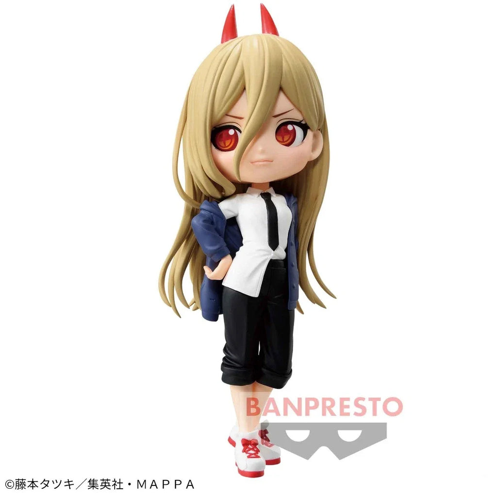 BANDAI Original BANPRESTO Q Posket Chainsaw Man POWER MAKIMA Denji Hayakawa Aki Anime PVC Action Figure Model Desktop Decoration