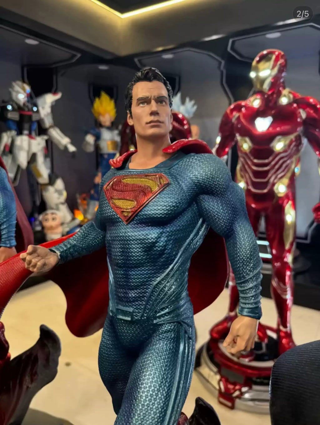 70cm Justice League Figure Superman Extremely Large Standing Posture  Light-Up Anime Model Collection Desktop Ornament  Best Toy