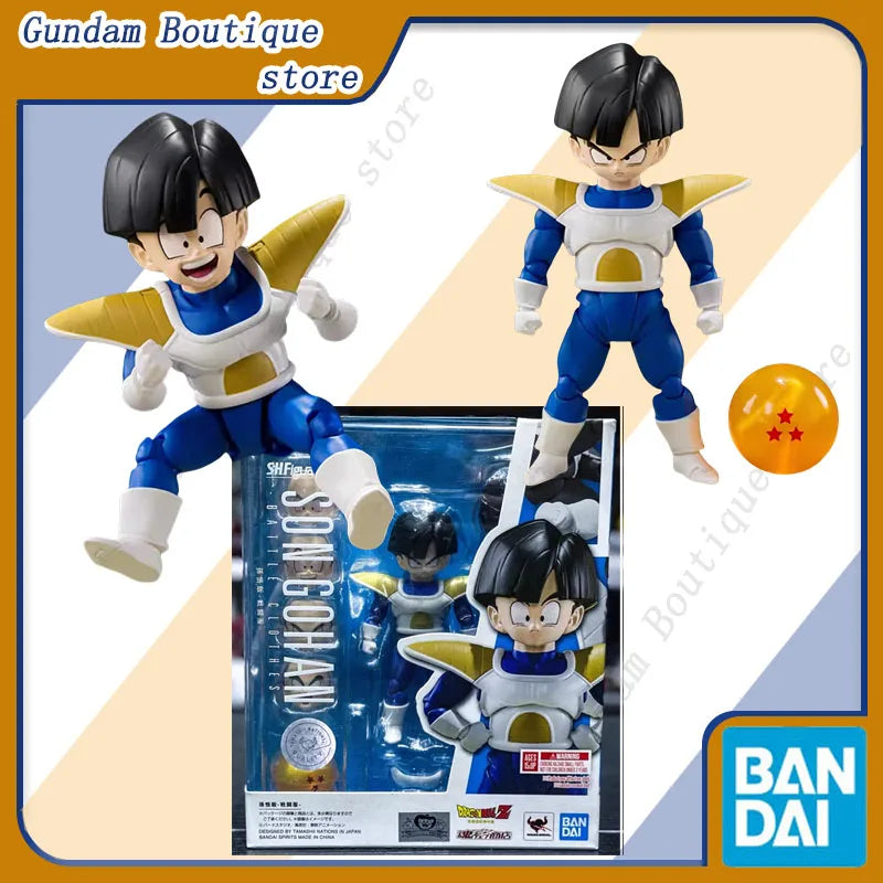 Bandai Genuine SHF DRAGON BALL Son Gohan -BATTLE CLOTHES- Anime Action Figure Collectible Model Toys Ornaments Gift Children Kid