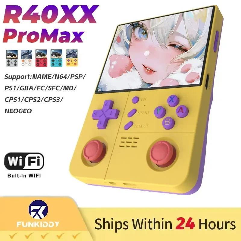 FUNKIDDY Retro Handheld Game Console R40XX pro Max Wi-Fi Compatible R36XX 20000+ Games Player Gift for Boys And Friends