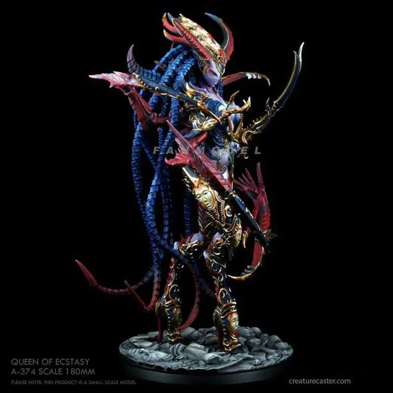 180mm Demon Mother Resin Soldier White Model Resin Figures Model Warrior 3D Printing Unassembled Unpainted Self-assembly Craft