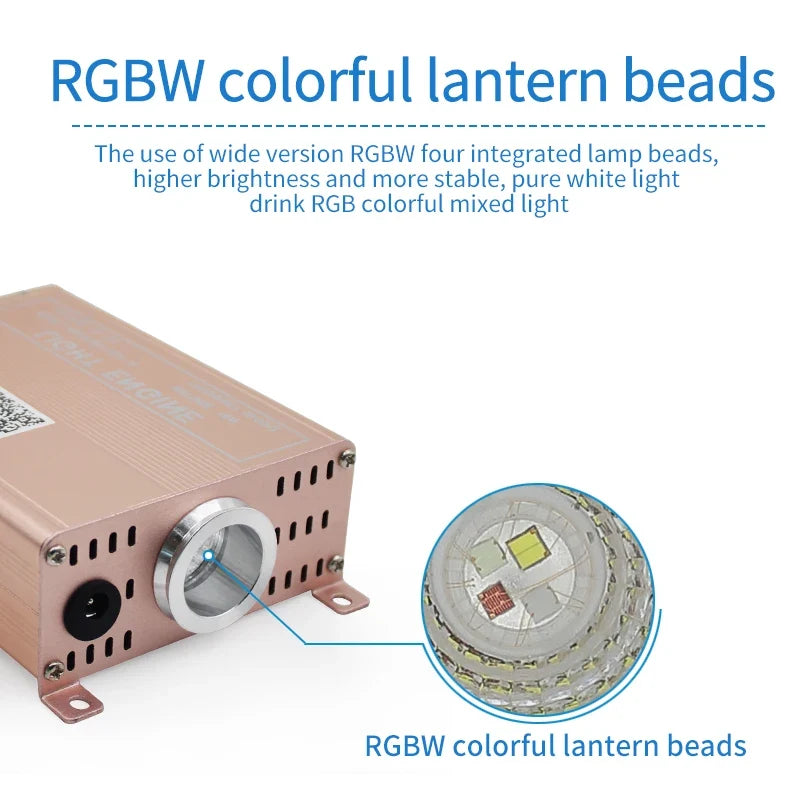 Car Starry Sky Ceiling Modification with Flashing Starry Lights, Dual-Head Voice-Controlled Rgbw Full-Color with White Light Breathing Ceiling Atmosphere Starry Sky Lights