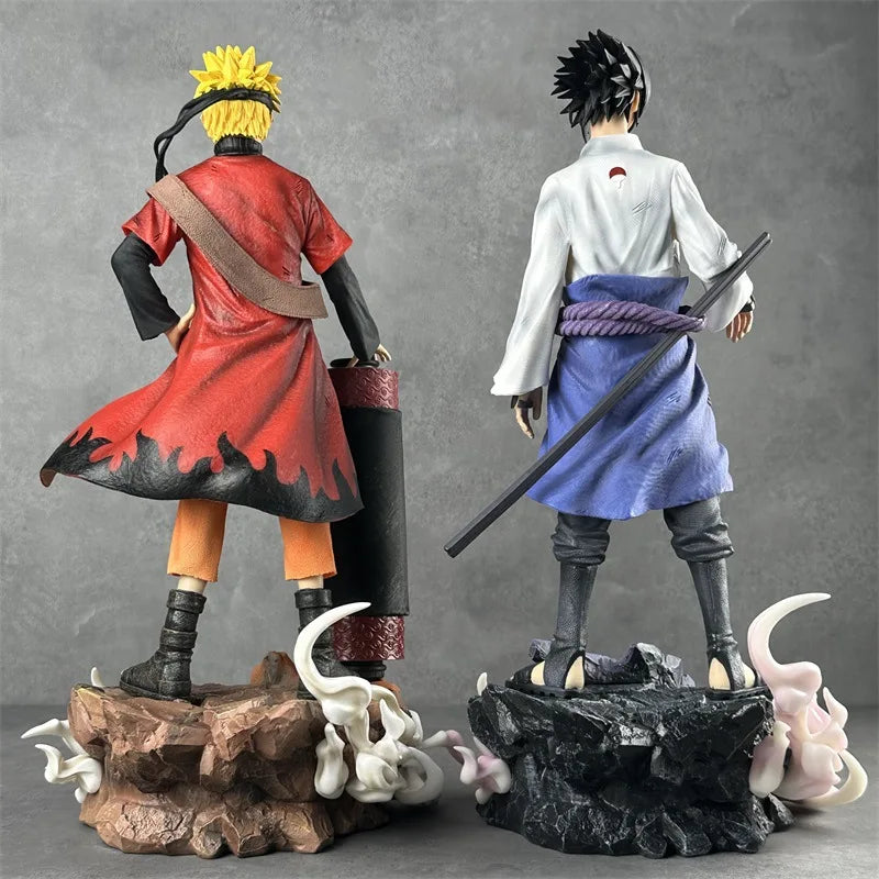 Anime Figure Reel Uzumaki Sasuke Uchiha Figurine Standing Pvc Statue Desktop Ornament Collection Toy Christmas Birthday Gift