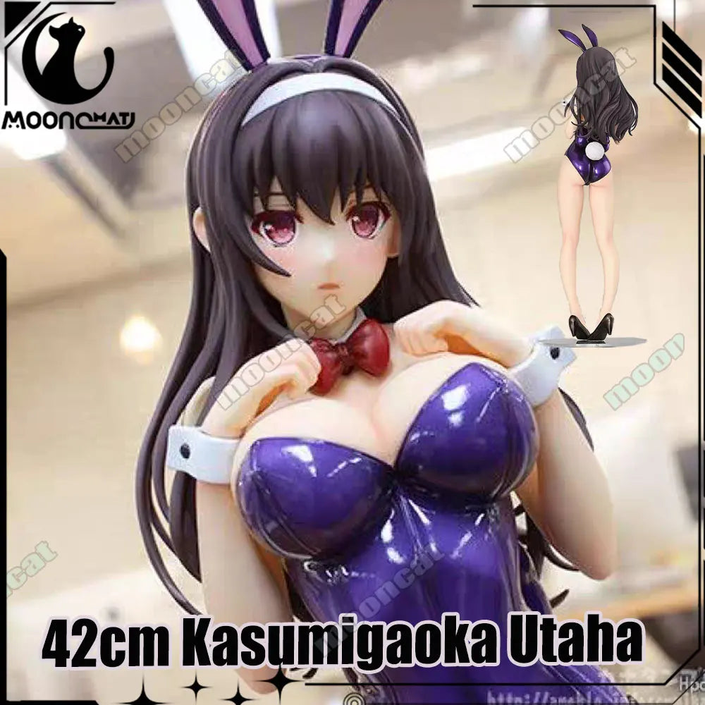Anime Saekano: How To Raise A Boring Girlfriend Figure 42cm Kasumigaoka Utaha Bunny Girl Models Doll Collect Desktop Statue Toys