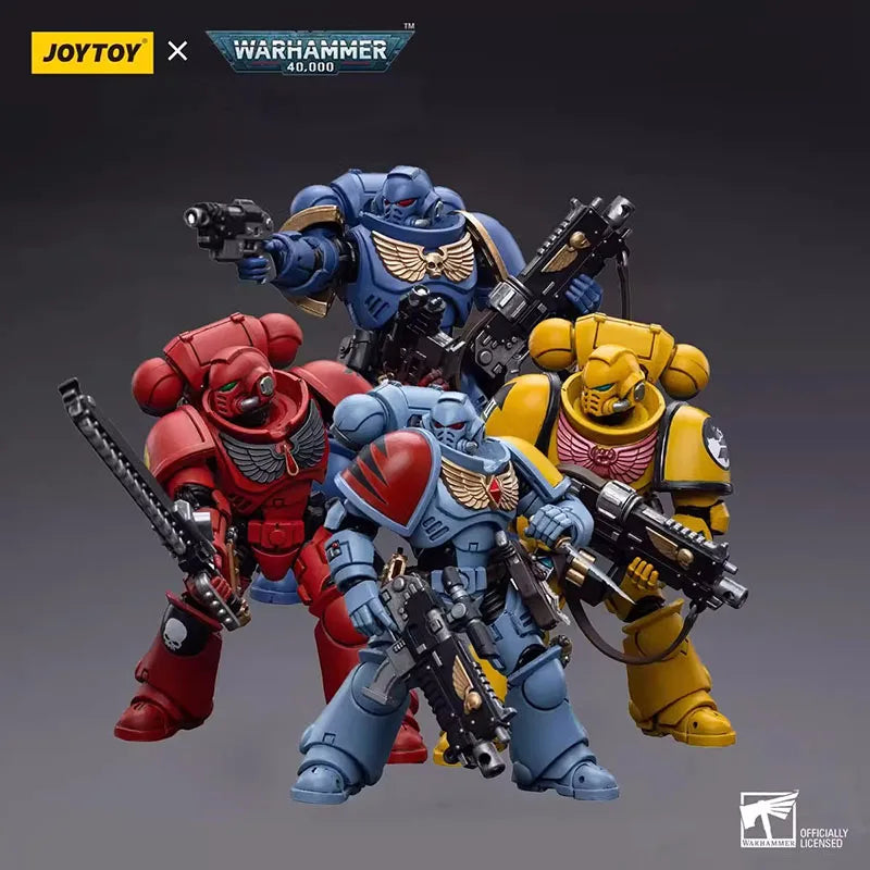 JOYTOY Warhammer 40K 1/18 Space Wolves Blood Angels Imperial Fists Ultramarines Intercessors Action Figure 12cm Soldier Model
