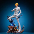One Piece Sanji Dual Wings Anime Figure with 2 Heads GK Statue Model Toy 25cm