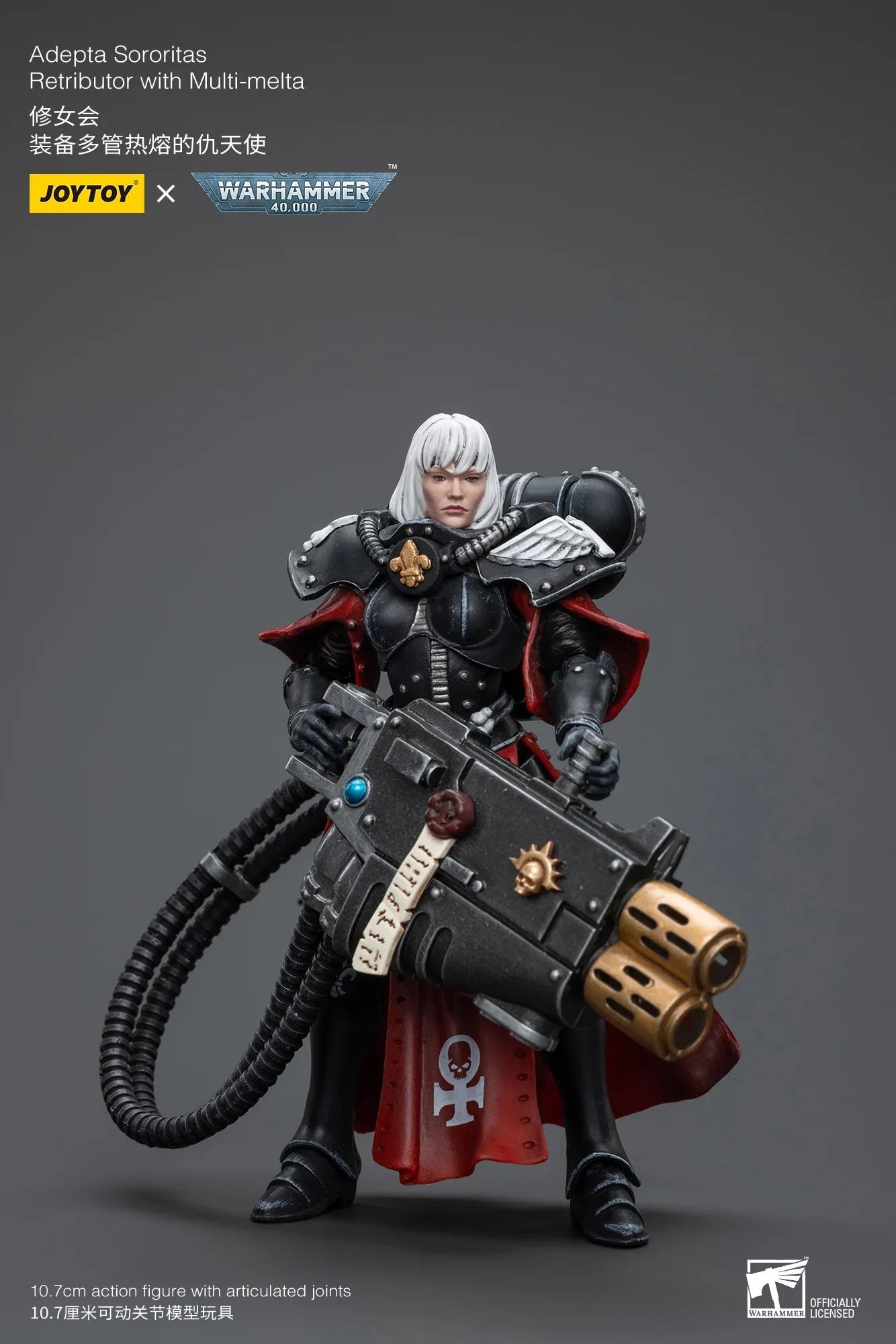 JOYTOY 1/18 Adepta Sororitas Retributor with Heavy Flamer/Multi-melta/Heavy Bolter Mecha Action Figures Anime Model Gift Collect