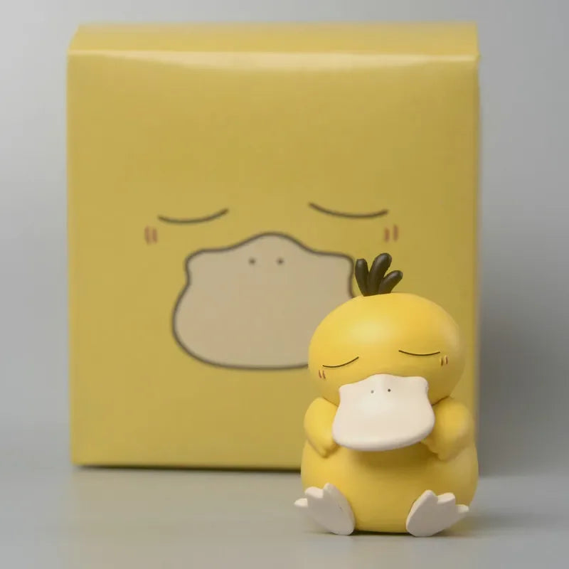 Pokemon Sleeping Version Figure Set Psyduck & Snorlax, Cute 6-7cm Desk Model for Collection Decoration