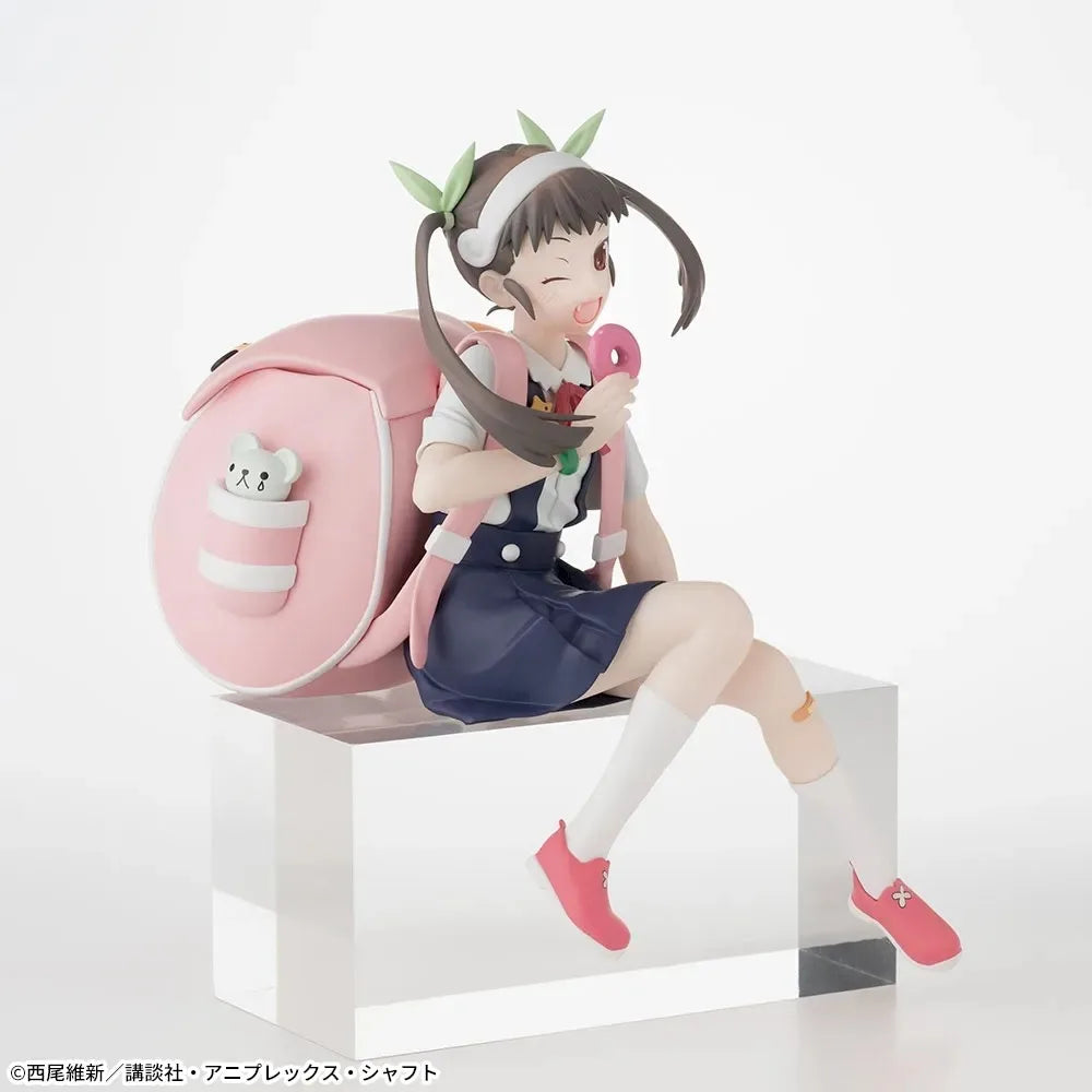 In Stock SEGA Original Genuine Monogatari Series Hachikuji Mayoi Premium Chokonose Figure 14cm Collection Model Toy Figures Gift