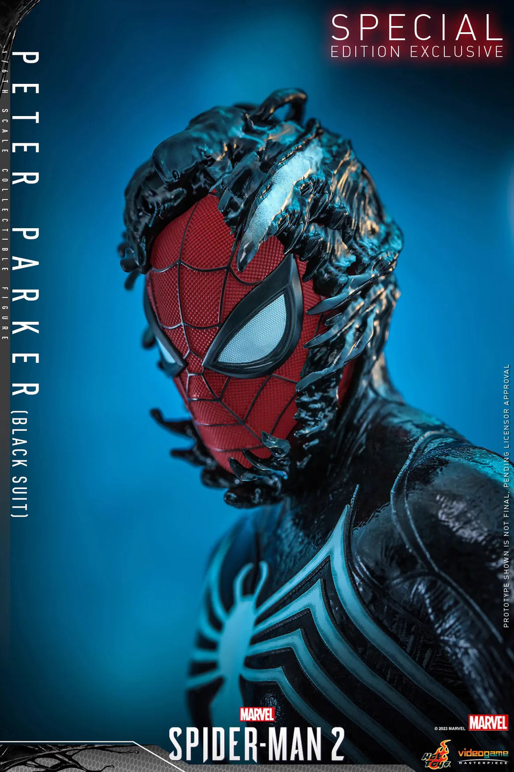 Hottoys 1/6 Vgm56 Special Marvel Spider Man 2 Peter Parker Black Venom Suit Children Festival Gift  Action Figure