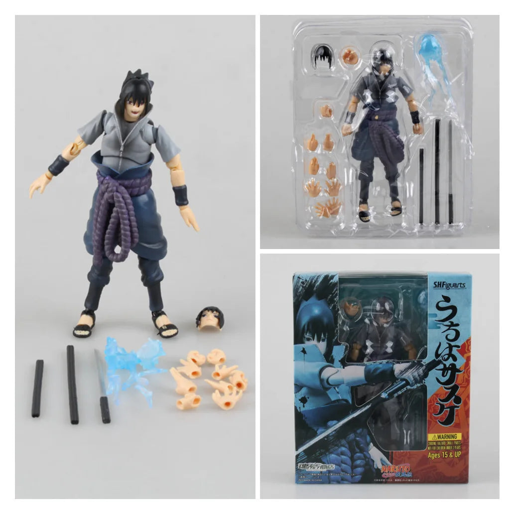 SHF Naruto Movable Naruto Sasuke Kakashi Uchiha Itachi Handmade Model Toy Doll naruto figure joytoy 1 18