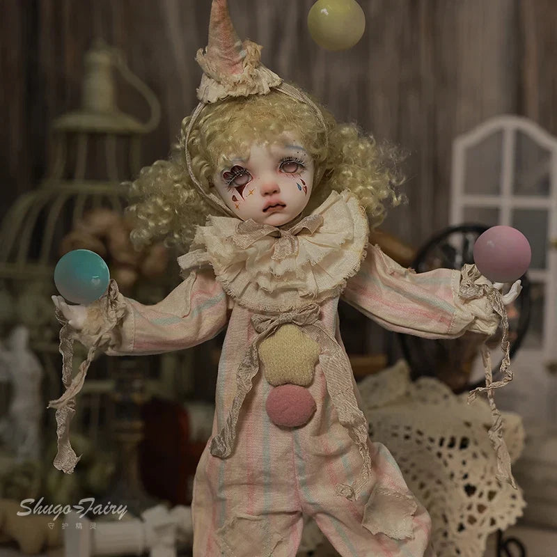 Original BJD 6 Points 6 Sd Doll Sekino Clown Makeup Circus Doll Costume Personalized Custom Figurine Genuine Model Gifts