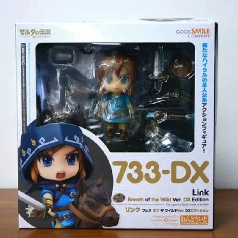 Anime The Legend of Zelda Link Joint mobility Q-version Action Figure PVC Model Statue doll Toy Desk Decor Collection Gift boxed