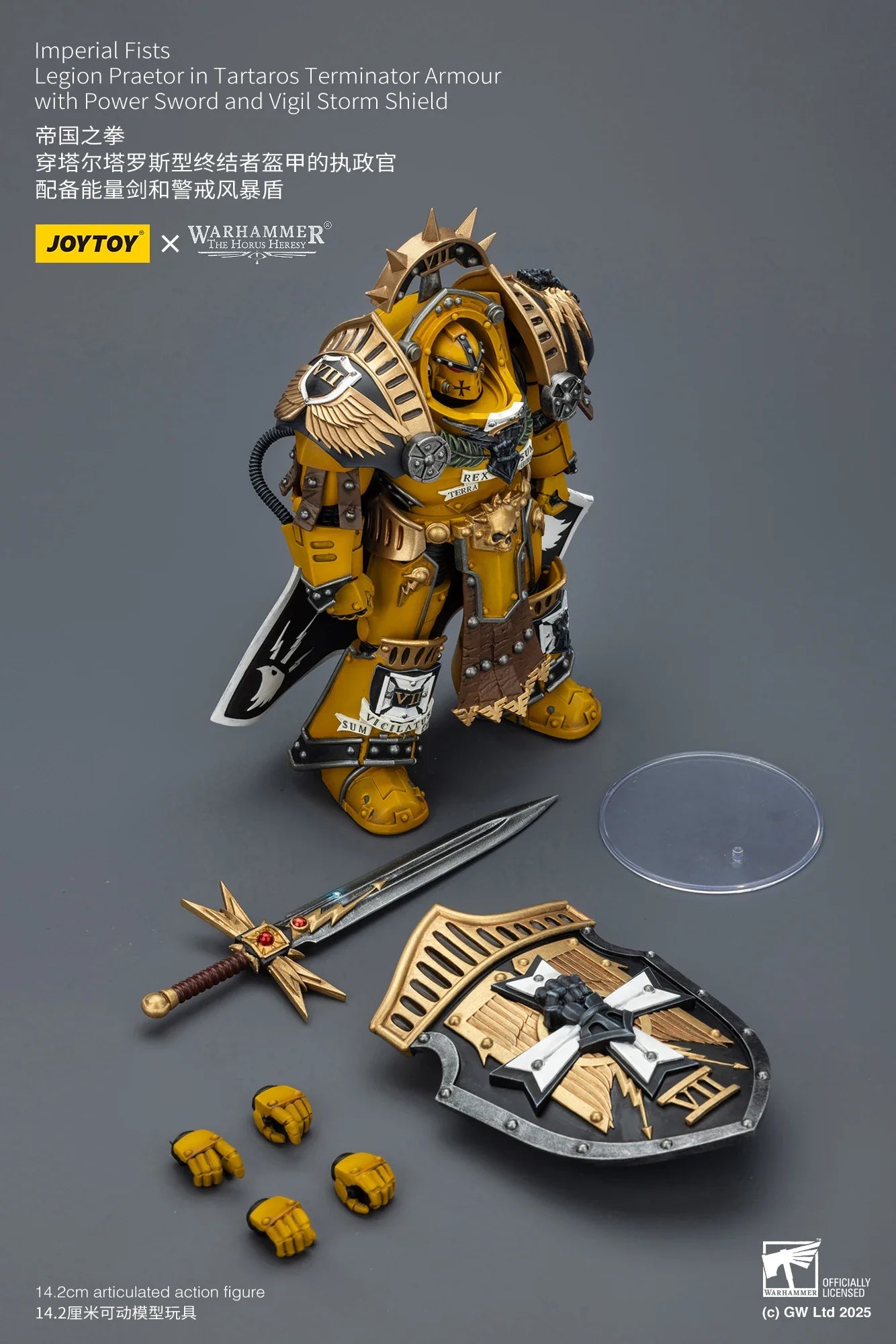 【MT】Pre-sale JOYTOY Warhammer 40K Imperial Fists Legion Praetorin Tartaros Terminator Armor Vigil StormShield 1/18 Action Figure