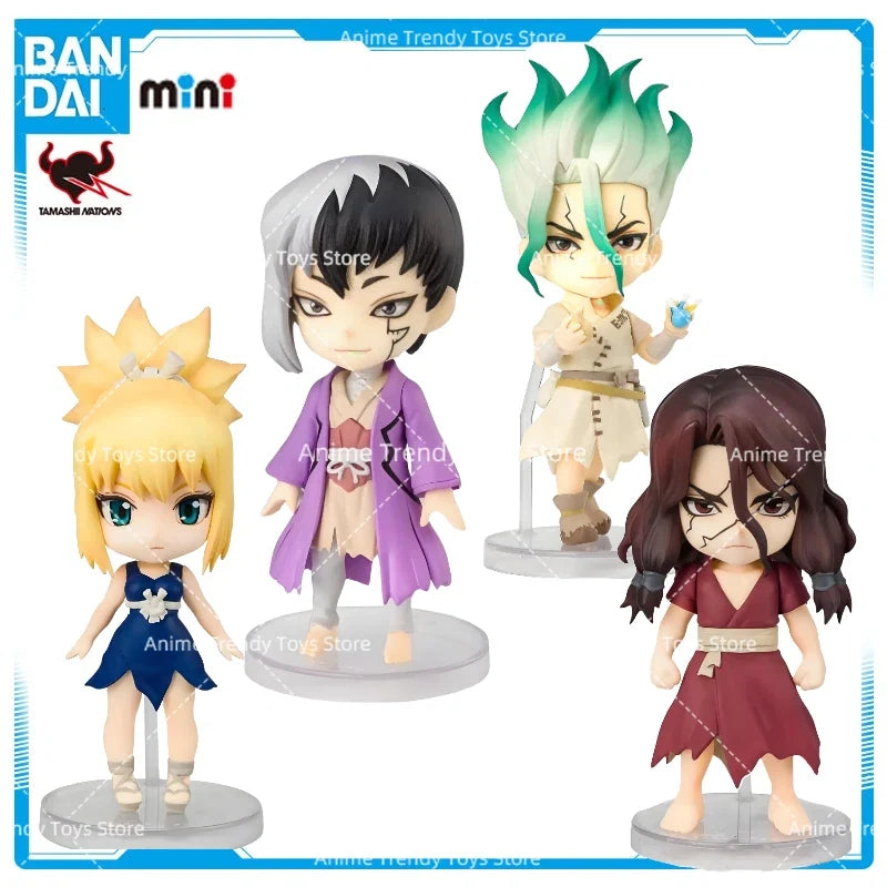 Bandai Dr. Stone Figuarts Mini Q Version Asagiri Gen Kohaku Tsukasa Shishio Ishigami Senku From Model Toy Christmas gift WY