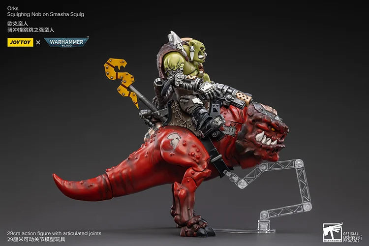 In Stock Original JOYTOY Warhammer 40K Orks Squighog Nob on Smasha Squig 1/18 Figures Action Figures Models Gifts Collection