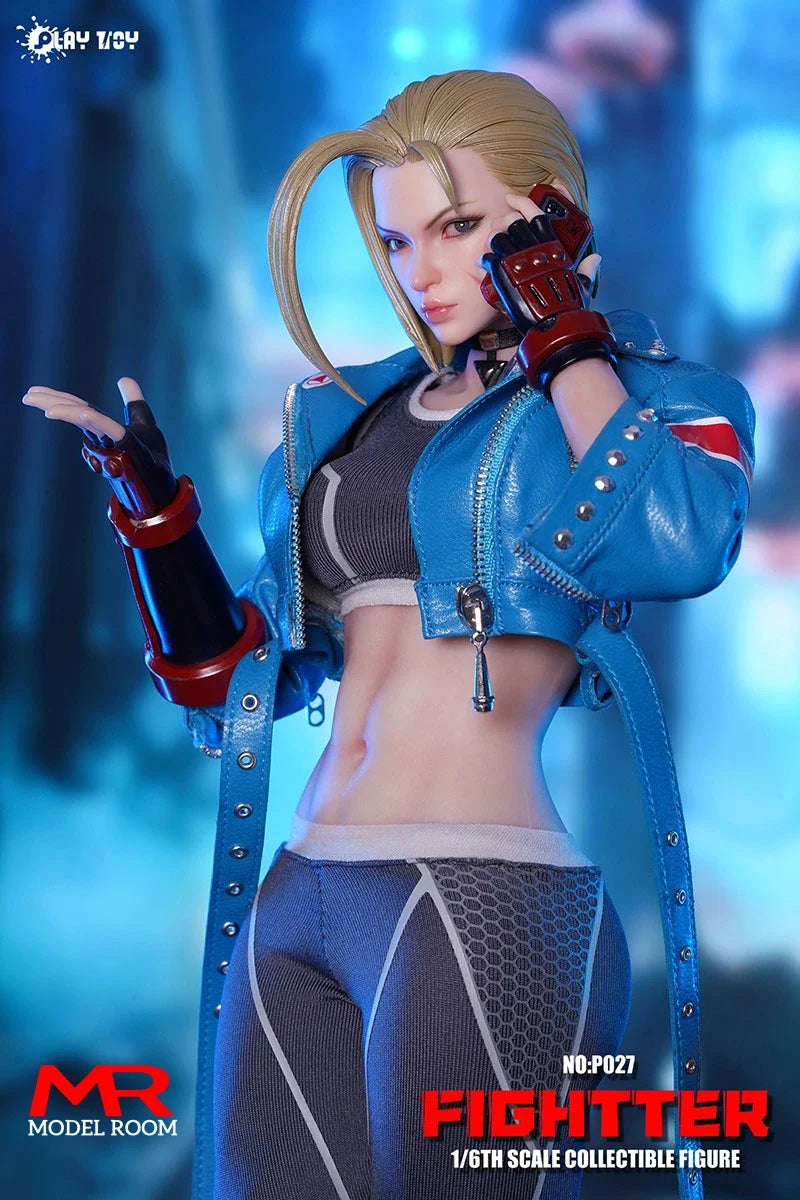 2025 Q3 PLAY TOY P027 1/6 Fightter Movable Eyes Action Figure 12'' Female Soldier Figurine Model Full Set Collectible Toy