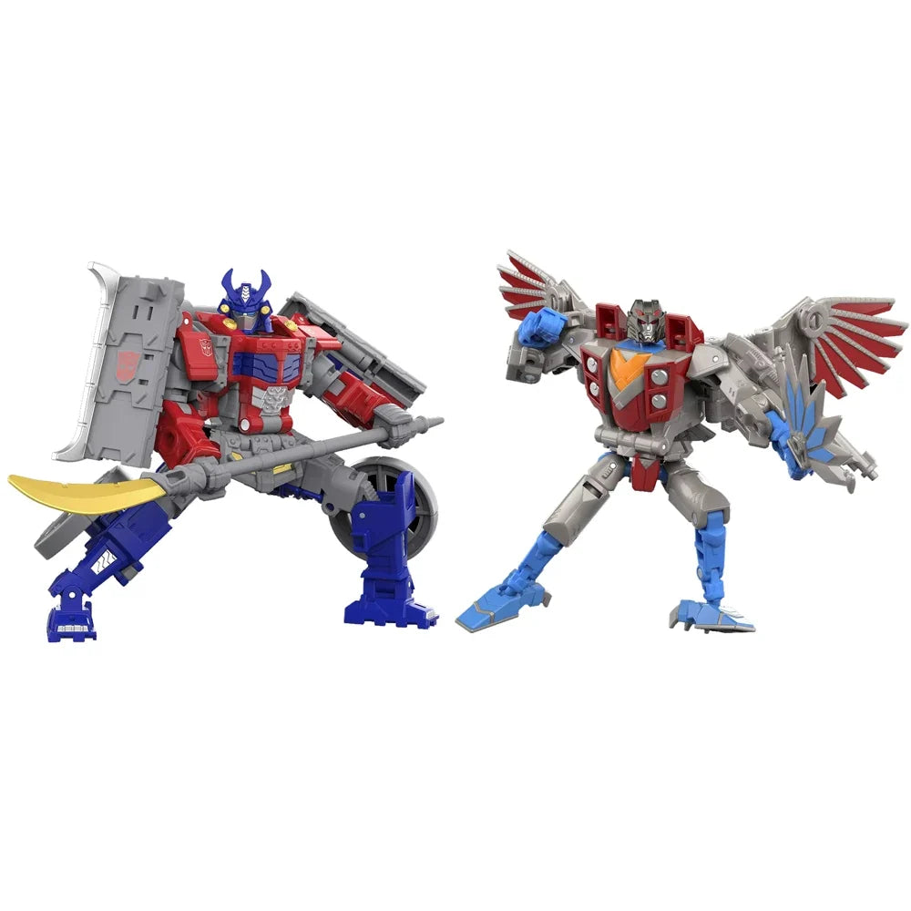 Original NEW Hasbro Transformers Timelines Optimus Prime and Starscream 2-Pack-Set Deluxe Class Action Anime Figure Toy Gifts