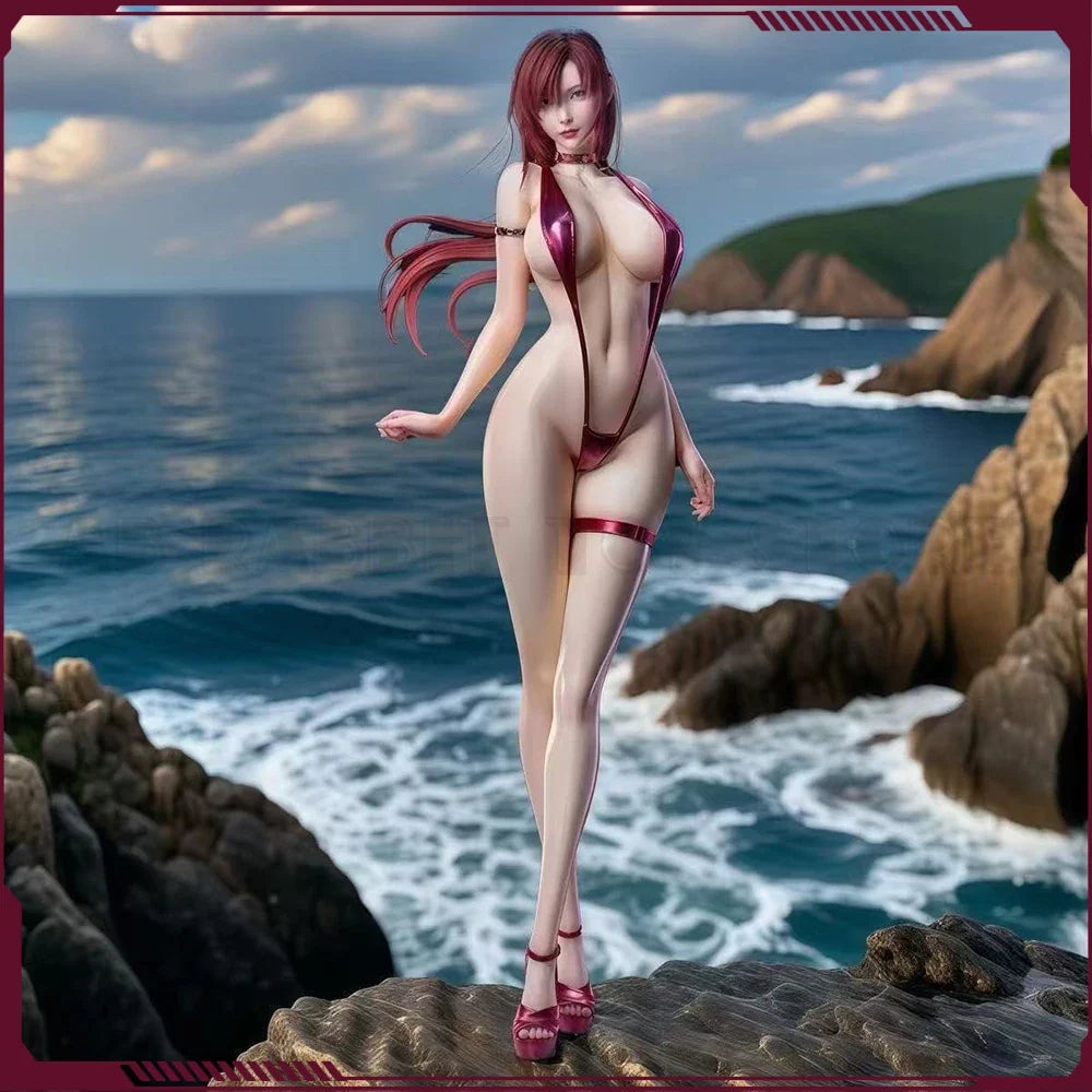 1/4 Mari Makinami Illustrious Anime Figure Swimsuit Girl Action Figurine Gk Model Collection Statue Desk Decoration Toy Gift
