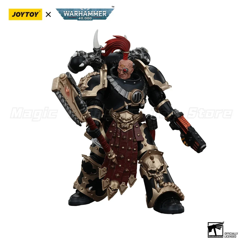 【MT】JOYTOY 1/18 Action Figure Warhammer 40K Chaos Space Marines Black Legion Chosen Champion Anime Toys Model