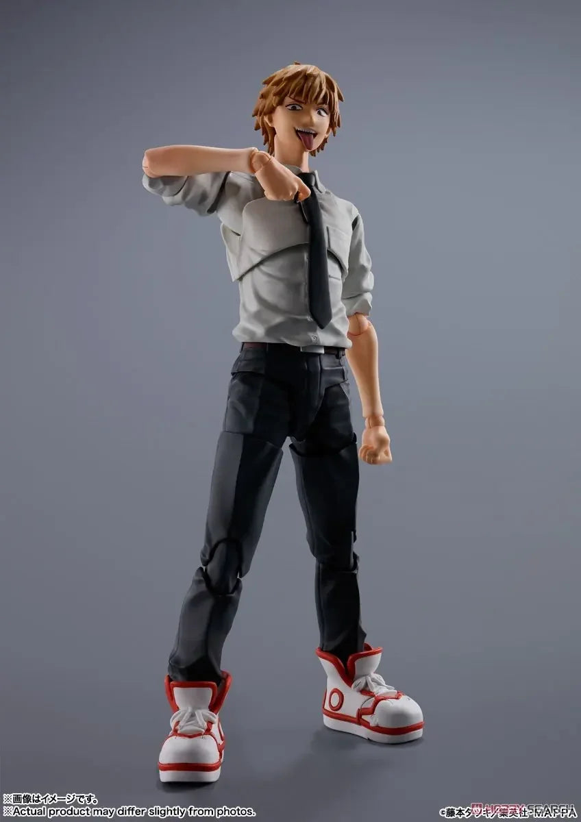 In Stock Bandai S.H.Figuarts SHF Denji Pochita Normality Ordinary Costume Anime Action Figure Toy Gift Model Collecting Hobby