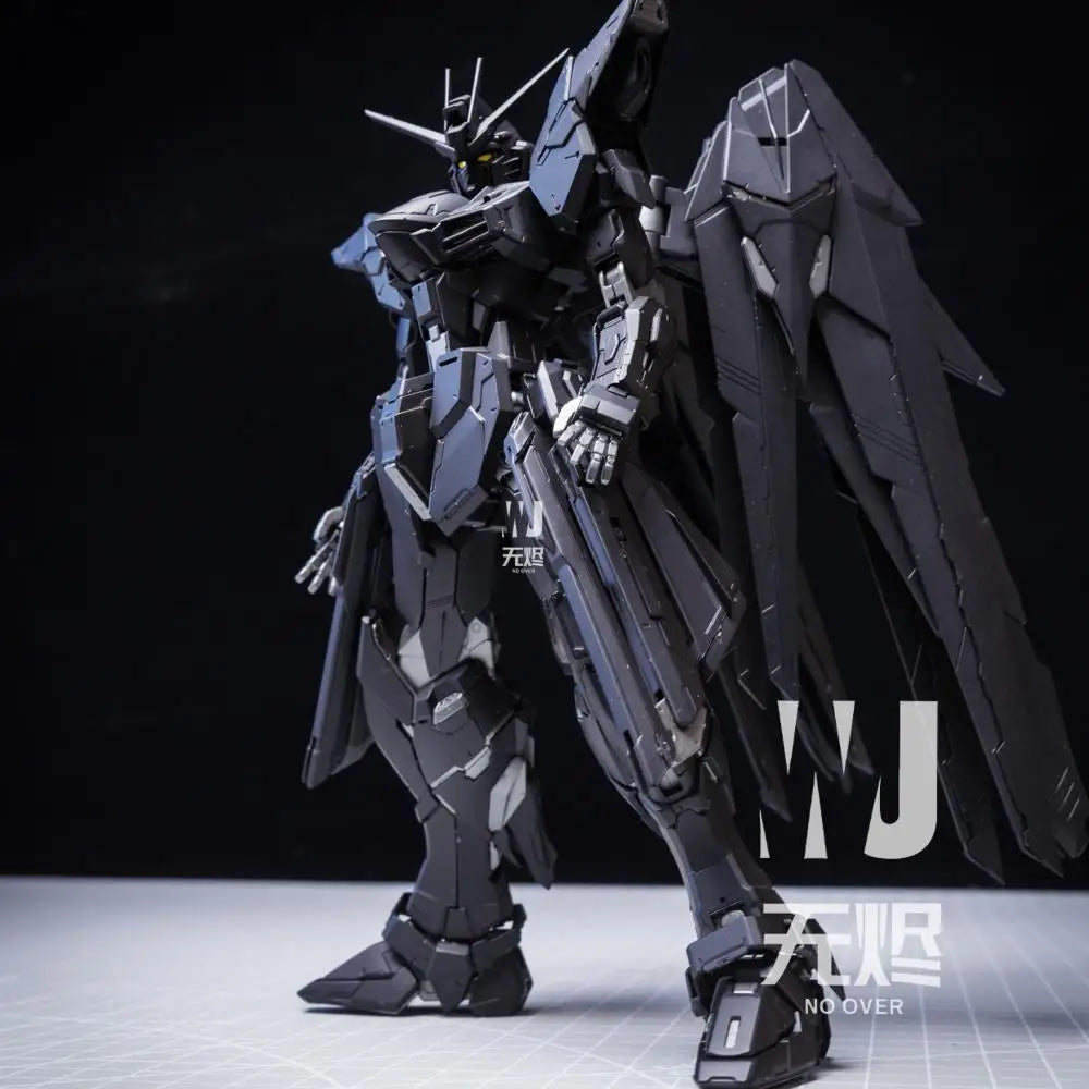 Mgex Seed Destiny Strike Freedom Action Figure Assembly Model Toy Midnight Coating 1/100 Mech Robot Kit Figurine Collect Custom