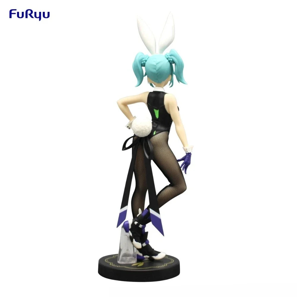 In Stock FuRyu Original Genuine  Piapro Characters Hatsune Miku BiCute Bunnies Figure Street Violet Color Ver. 30cm Model Toys