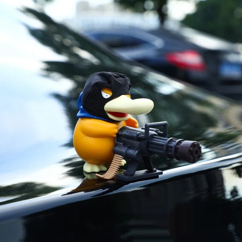 Pokemon Psyduck Gatling Gun Anime Figure Cross Dressing Toys PVC Statue Model Collection Decor Creative Peripheral Birthday Gift