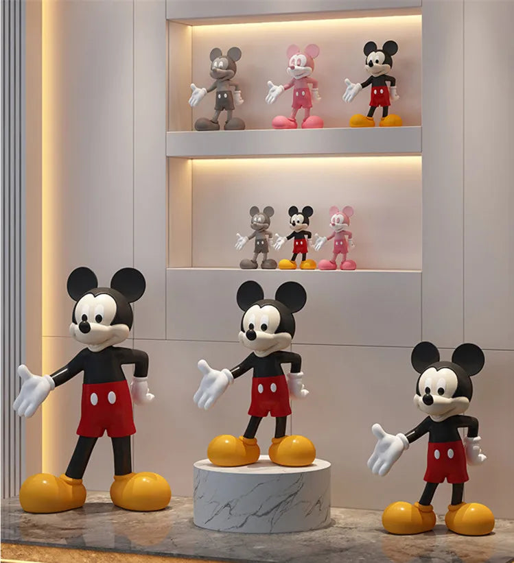 Disney 110cm Big size Posture Mickey Mouse Resin Action Figure Collection model Home decorations Ornaments toys kids best gift