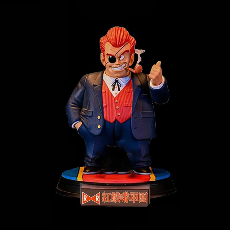 15-21cm Anime Dragon Ball Red Ribbon Army Figures Commander Red General Blue Action Figure PVC Statue Collection Toys Model Gift
