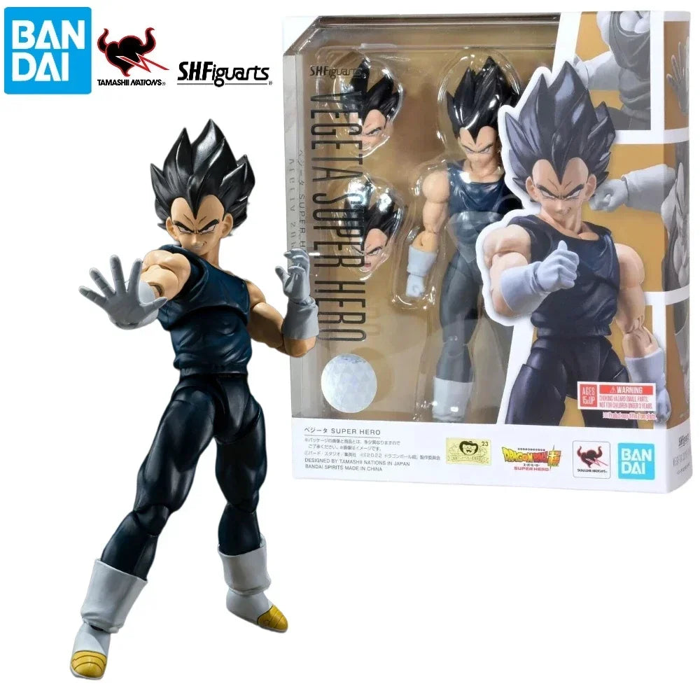 In stock Bandai Action Figure S.H.Figuarts Dragon Ball SHF Vegeta Super Hero Action Figure Collection Toy Gift