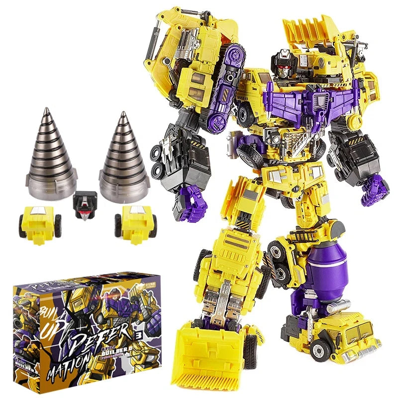 6IN1 JINBAO Devastator & Kit G1 GT Transformation Masterpiece Action Figure Toy Movie 8008 Oversize 45cm Deformation Car Robot