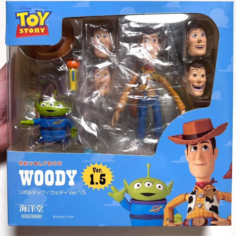 Original Kaiyodo Revoltech Toy Story Sherif Woody Jessie‌ Ver 1.5 2.0 Action Figures Anime Ornaments Collection Model Gifts Toy