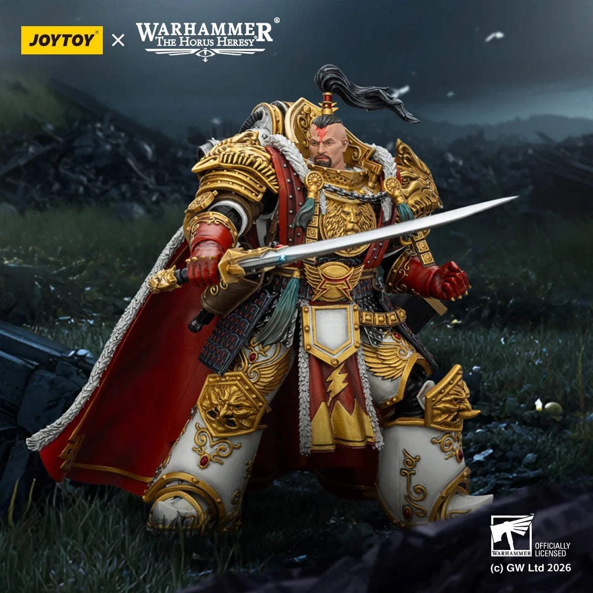 【Pre Sale】Original JOYTOY 1/18 Action Figure Warhammer The Horus Heresy White Scars Jaghatai Khan Primarch of The Vth Legion