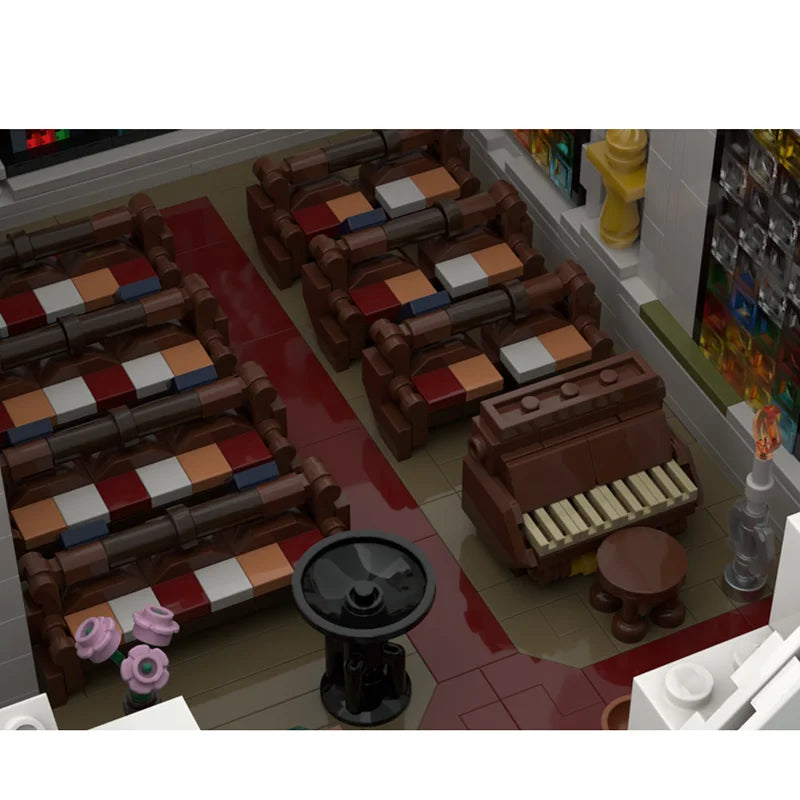 Moc Building Blocks Western Church - Valentine Red Dead Redemption 2 Model Technology Brick DIY Assembly Construction Toy Gifts