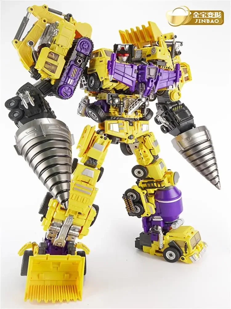 40cm JINBAO 6in1 Transformation Oversize Construction Vehicle Jinbao Devastator Figure Toys Gift