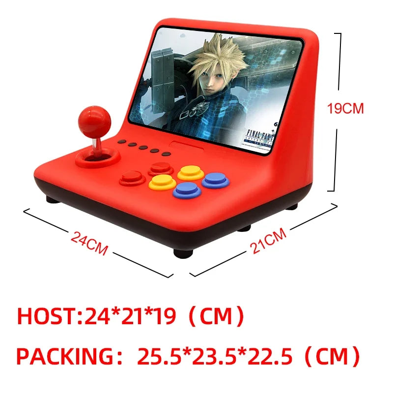 Coopreme A12 9-Inch IPS Large Screen Arcade Game Console with 5000 Games Double Joystick Desktop GBA Small Console for Gaming