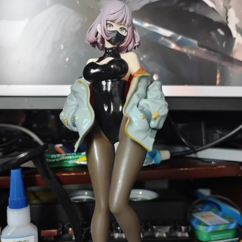 New 22.5cm Masked Girl Luna Illustration Biya Painter Manga Figure PVC Model Peripherals Manga Action Figure Birthday Gifts Toys