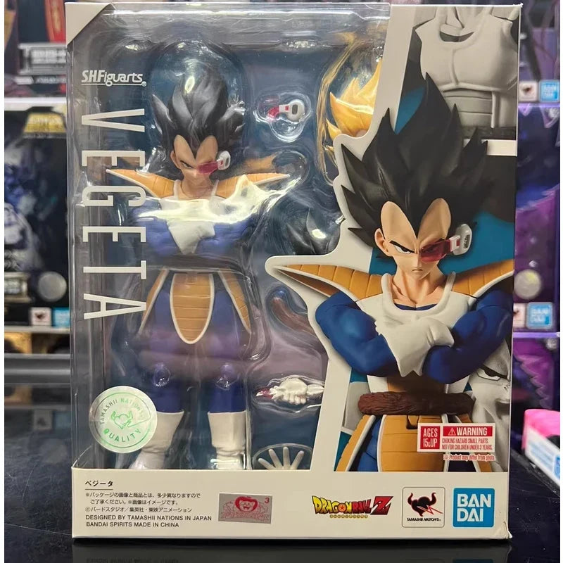 Fast Shipping Bandai Anime Dragon Ball SHF VEGETA 2.0 Original Model Toys Action Figure Collectible Ornaments Children Gift