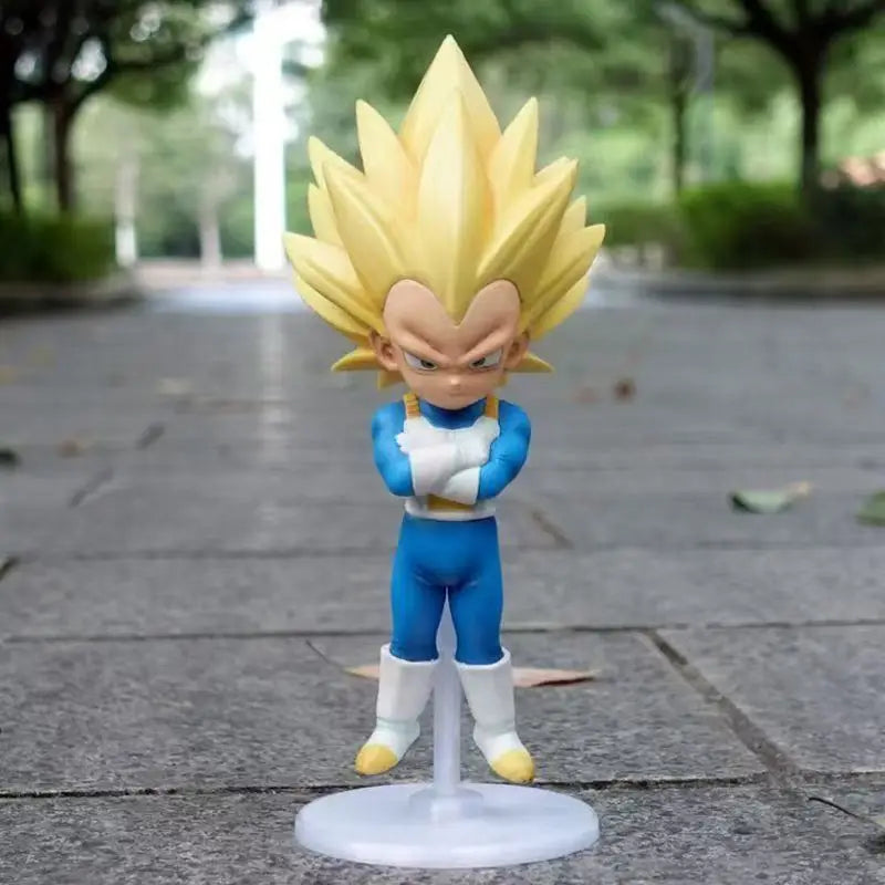 Q Version Dragon Ball Ssj3 Vegeta Figure 21cm/ 8.27inch Super Saiyan 3 Goku Action Figures Collection Model Toys Gifts