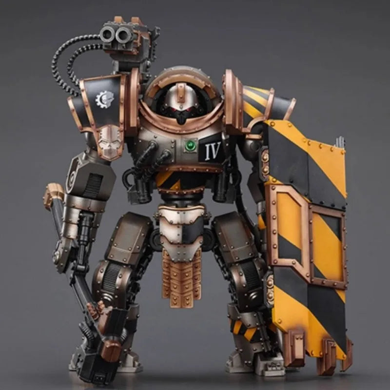 JOYTOY 1/18 Iron Warriors Iron Circle Domitar-Ferrum Class Battle-automata With Karceri Battle Shield and Graviton Crusher Toy